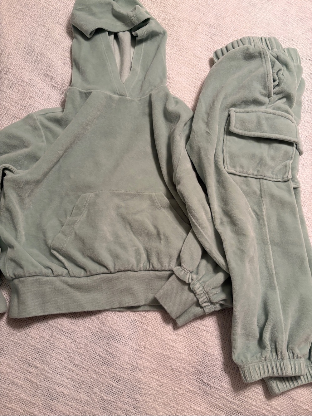 Tucker and Tate Sage Plush Hoodie & Jogger Set - size 5
